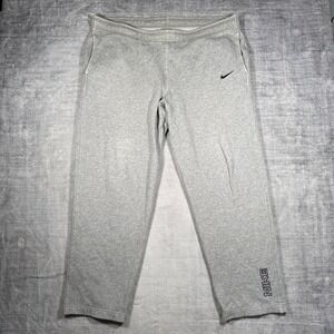 Nike Sweatpants Mens Medium Grey Vintage Y2K Baggy Straight Leg Embroidered